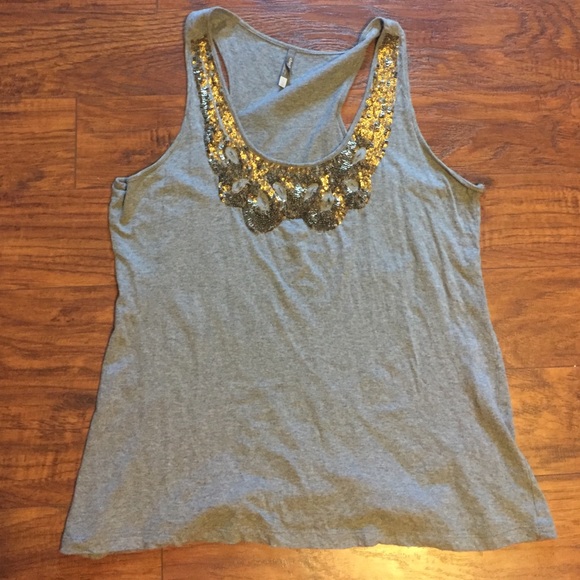 Grey and gold tank