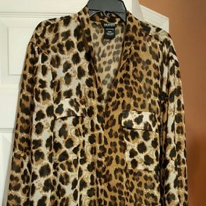 Alloy Apparel xxxlarge animal print blouse womens