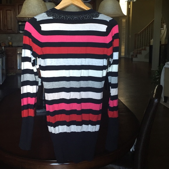 Charlotte Stripe and Lace Cardigan - Picture 4 of 4