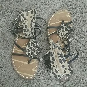 Leopard print gladiator sandal