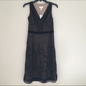 Ann Taylor Loft Black Lace Gown