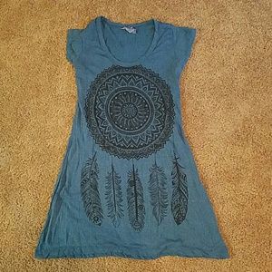 Blue summer, easy to wear short sleeve dress!