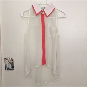 Button Up Sleeveless Shirt Forever 21