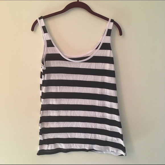 Love on a Hanger Black and White Stripe Tank