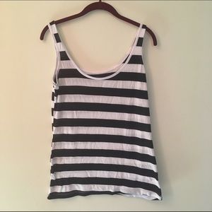 Love on a Hanger Black and White Stripe Tank