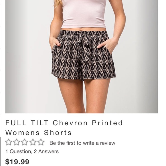 Full tilt chevron printed flowy shorts