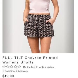Full tilt chevron printed flowy shorts