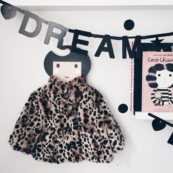 Lucky brand animal print fur coat