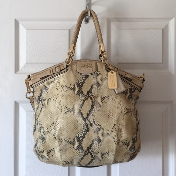 Coach Snakeskin Leather Handbag