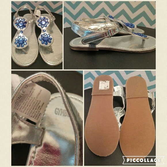 Gymboree Silver Velcro Sandals