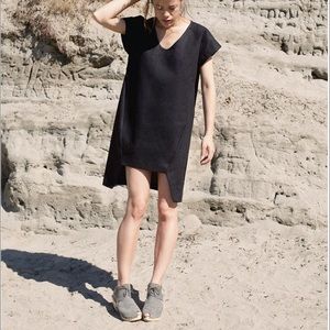 Handmade organic cotton/hemp dress in black