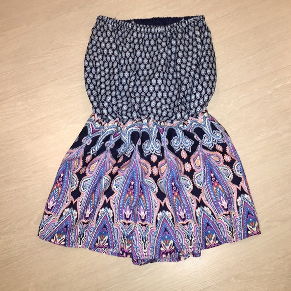 LF strapless romper