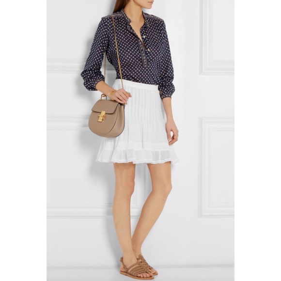 etoile Isabel marant white pintucked skirt - sZ 34