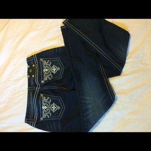 Miss me skinny jeans with white pocket accent