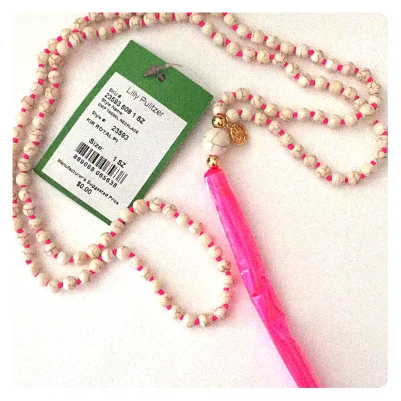 NWT GWP Pink Tassel Necklace