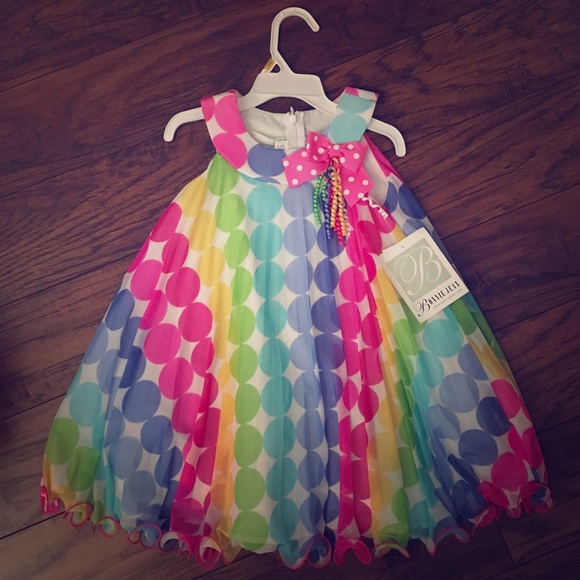 Multi-color Polka Dots Toddler Dress
