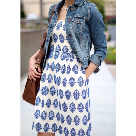 J. Crew Dresses & Skirts - SALE J. Crew Embroidered Strapless Dress