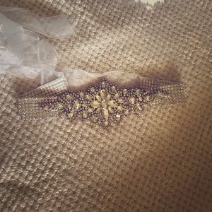 Crystal bridal sash