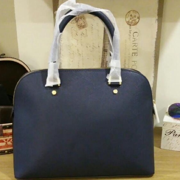 MICHAEL KORS Cindy Medium Safiano LeatherDome navy - Picture 2 of 4