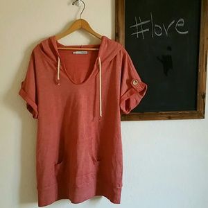 Rose HoodedJersey Tunic, Maurices, XL