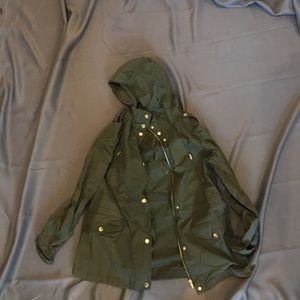 LE3NO Cotton Military Anorak Jacket w Hood