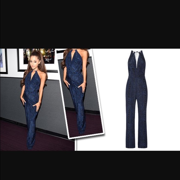 DVF Ireland Jumpsuit in Shadow Grain Midnight