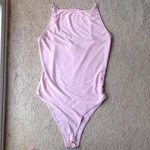 Sexy light pink leotard