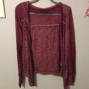 American Eagle Hooded Cardigan