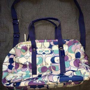Coach multicolored duffel bag