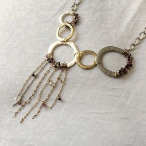 Mixed Metal Necklace with Bead Detailing
