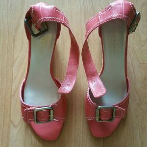 Coral Open Toe Wedges