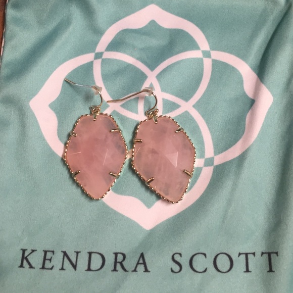 Kendra Scott Rose Quartz Corley drop earrings