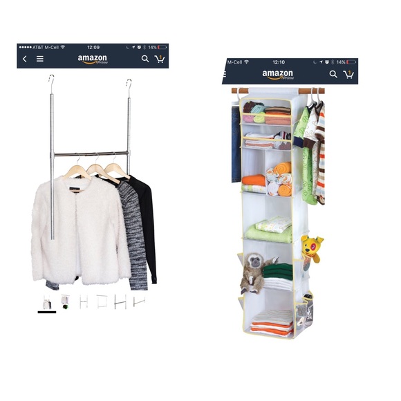 Sold 3 Closet organizers