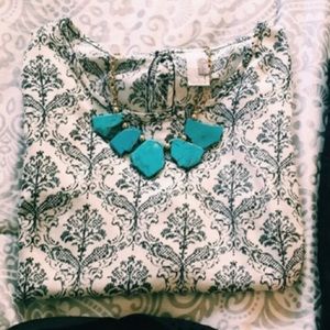 Francaseca's Black and White Damask Top