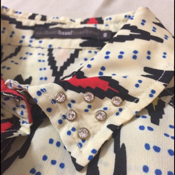 Hazel Aztec Button-Up Blouse - Picture 2 of 3