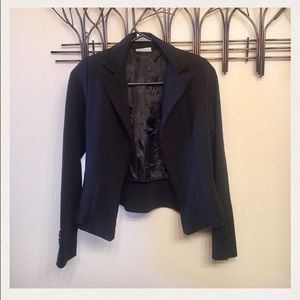 Petite black, professional Blazer with Ruffles!(: