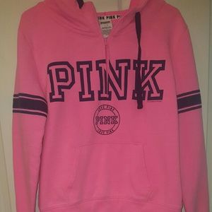PINK half zip sweatshirt