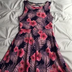 PINK Hawaiian skater dress