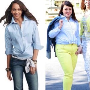 Classic 'Vintage' CAbi Cross Button Top, Small