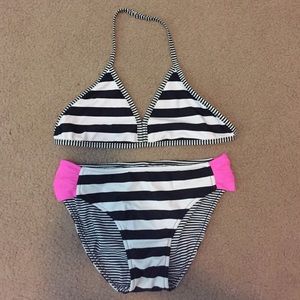 Girls Reversible Striped Bikini
