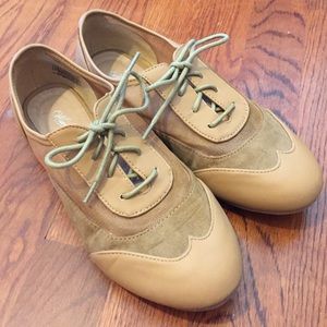Nude Mesh Oxford Flats