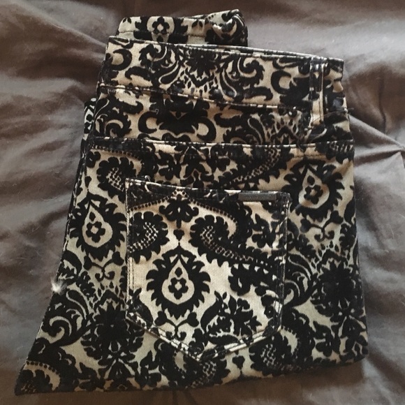 Zara velvet printed skinny pant
