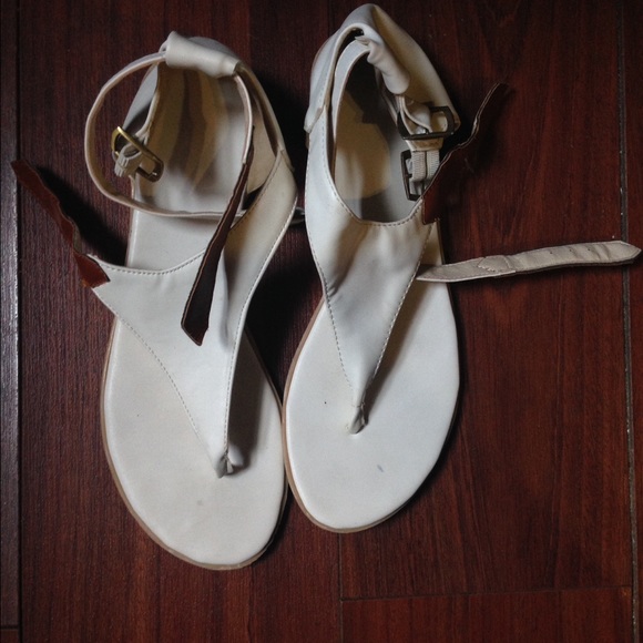 White sandals