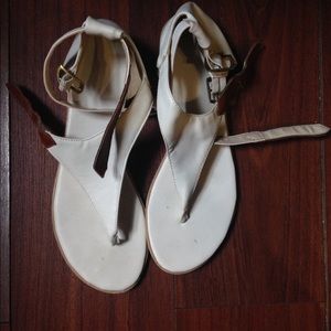 White sandals