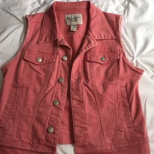 Pink Denim Vest