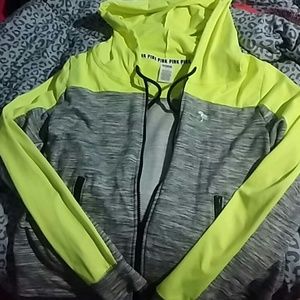 Pink Victoria's secret zip up hoodie large