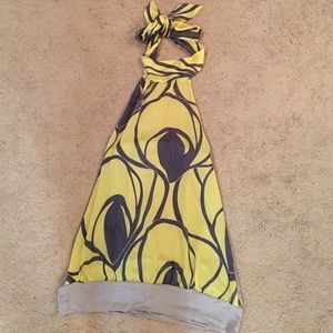 Yellow and gray halter