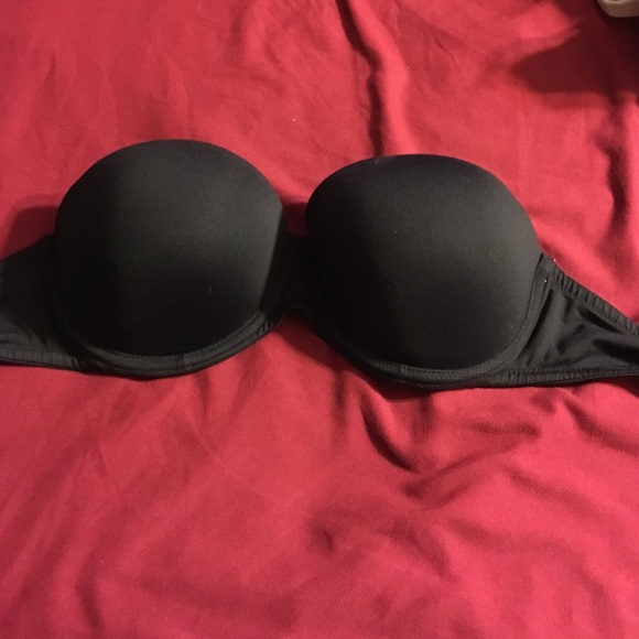 Black strapless bra from pink Victoria secret