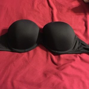 Black strapless bra from pink Victoria secret