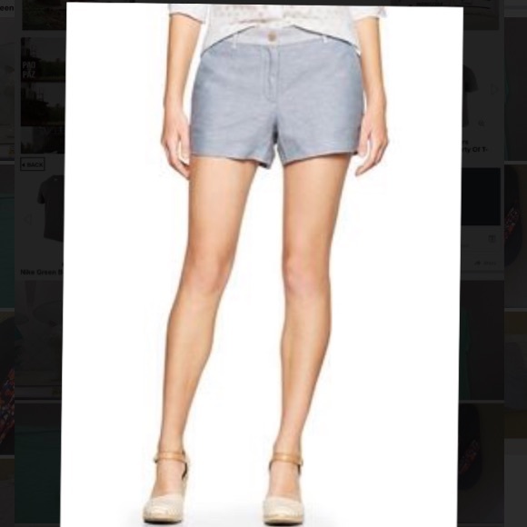 Light blue linen gap shorts size 2 - Picture 1 of 3